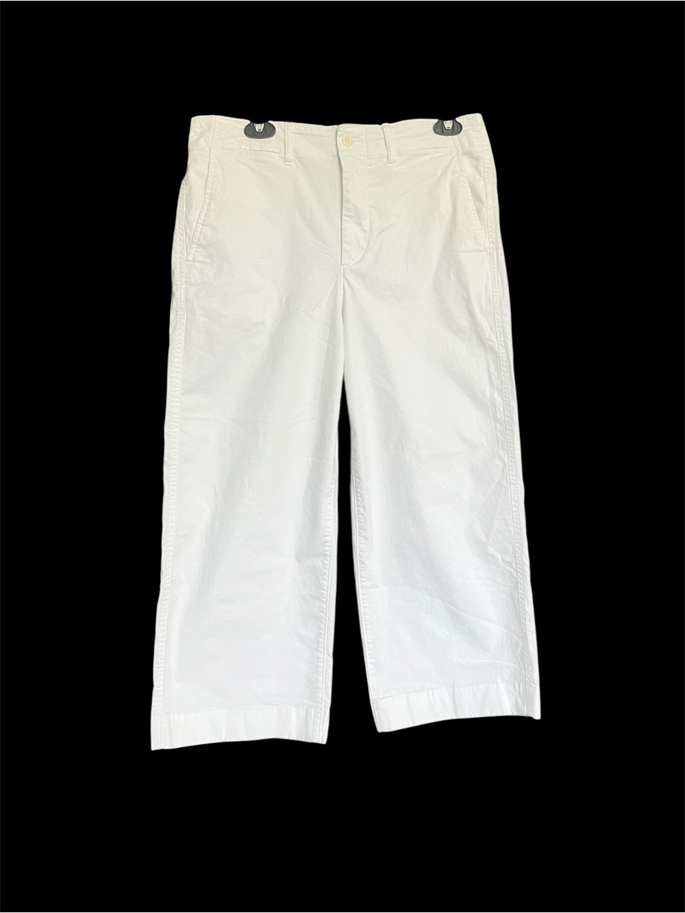 Polo Ralph Lauren Cropped Twill Wide Leg Pants SZ 8 Preppy Summer Vacation